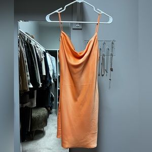 Urban Outfitters Orange Satin Dress